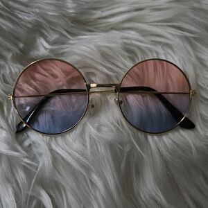 Othr Gold Frame Sunglasses with Pink and Blue Lenses